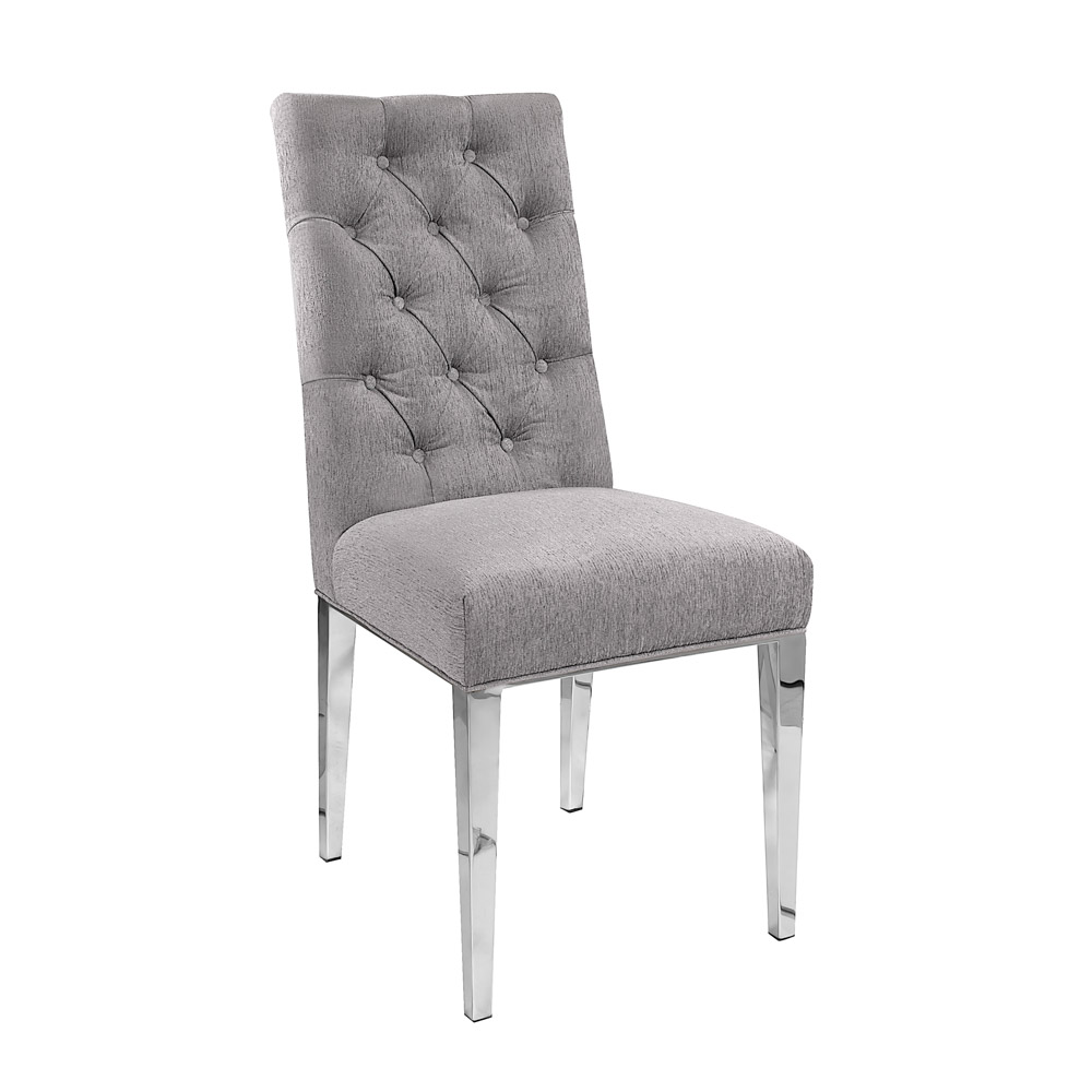 Leslie Dining Chair: Platinum Fabric